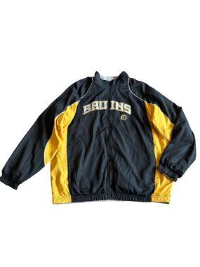 RBK Face Off Collection Retro Vintage Boston Bruins Reversible Jacket Coat 2XL